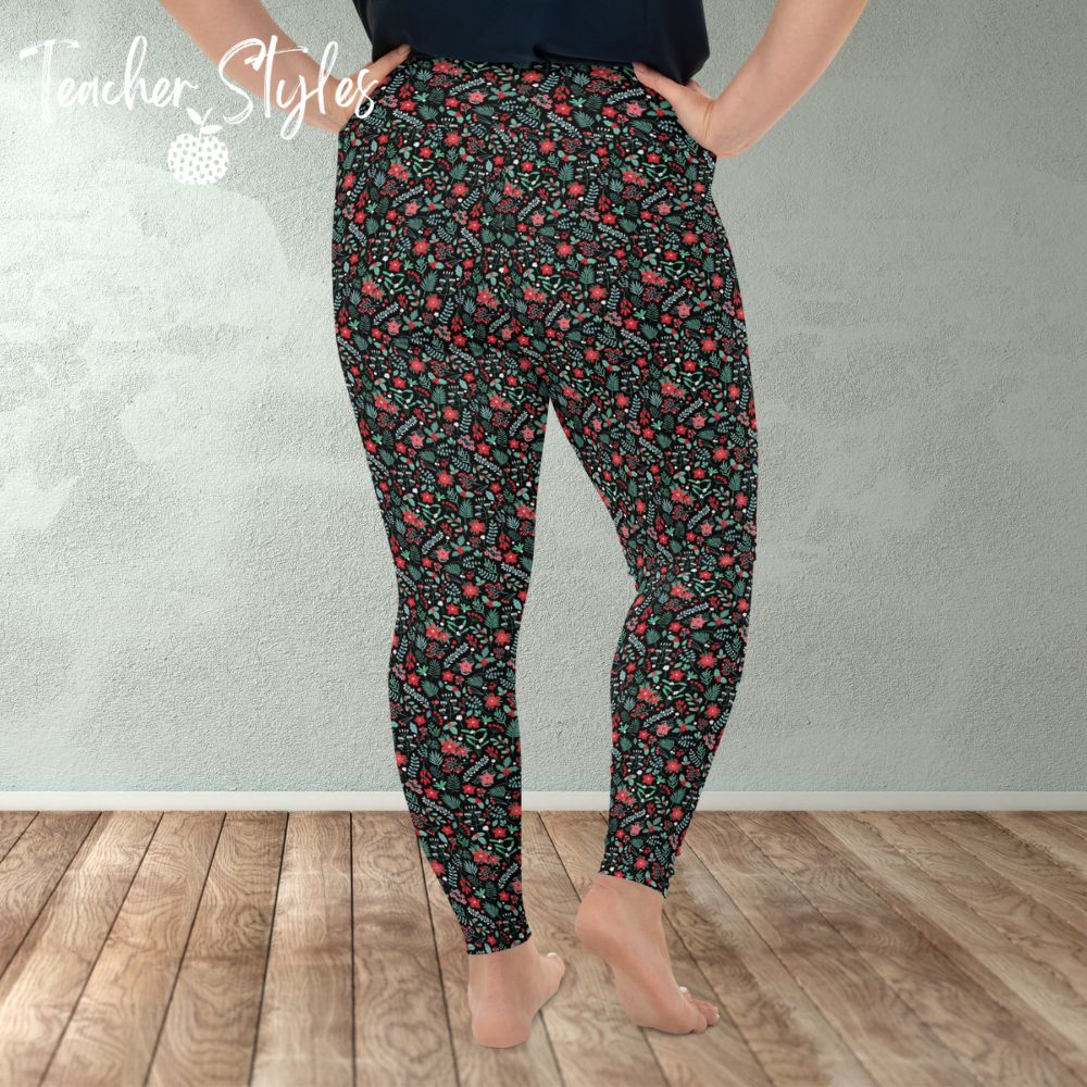 Poinsettia leggings outlet